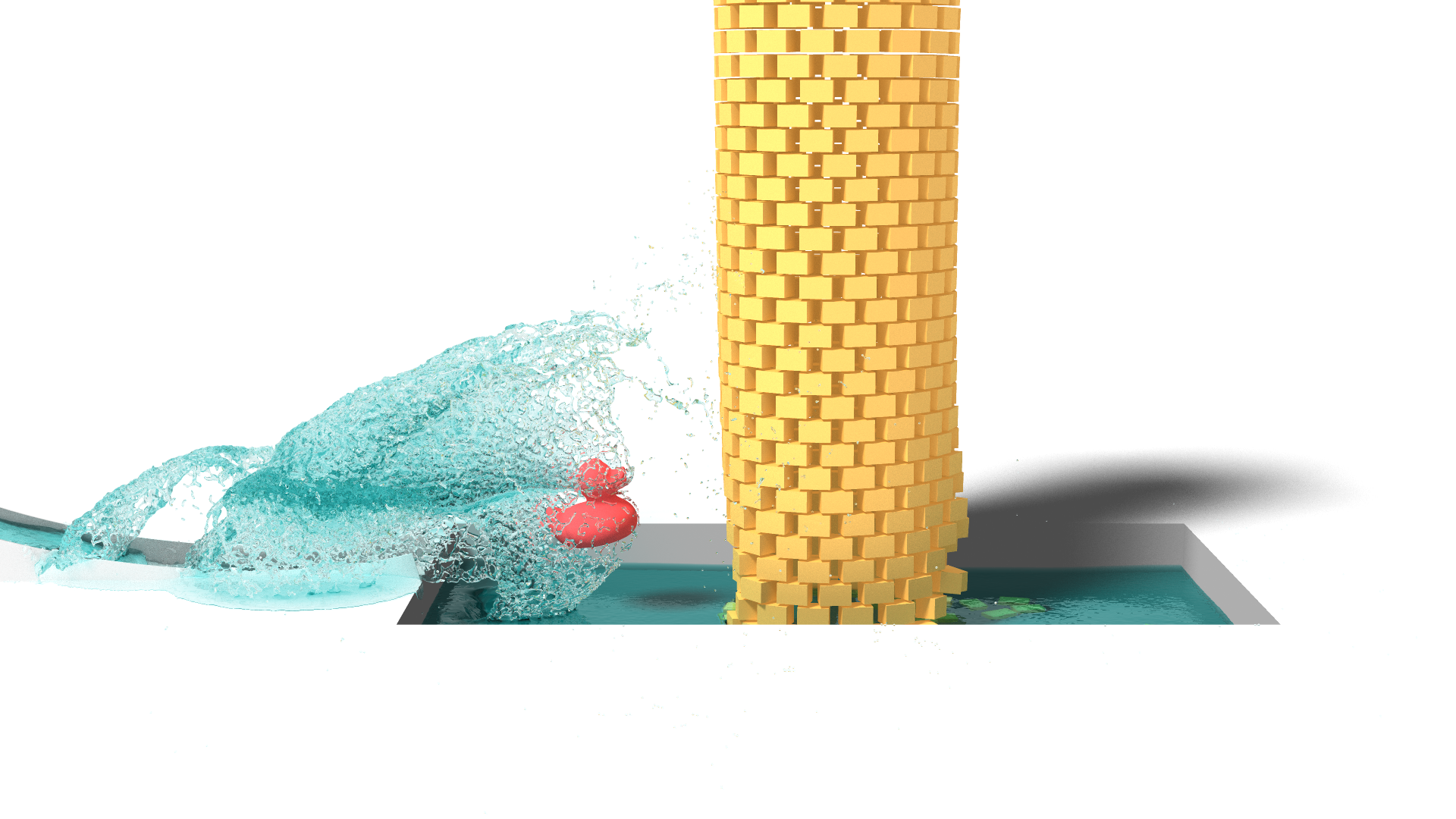 Monolithic Friction and Contact Handling for Rigid Bodies and Fluids Using SPH